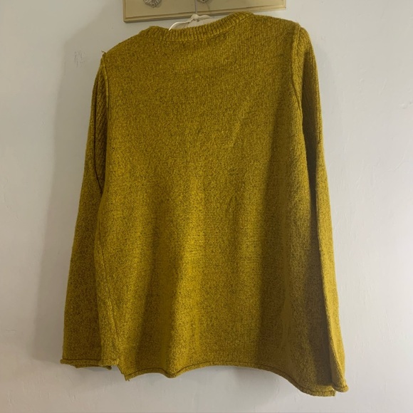 Altard State Sweater VNeck Cut Out Long Sleeve Yellow Knit Womens Sz Small - Picture 5 of 11